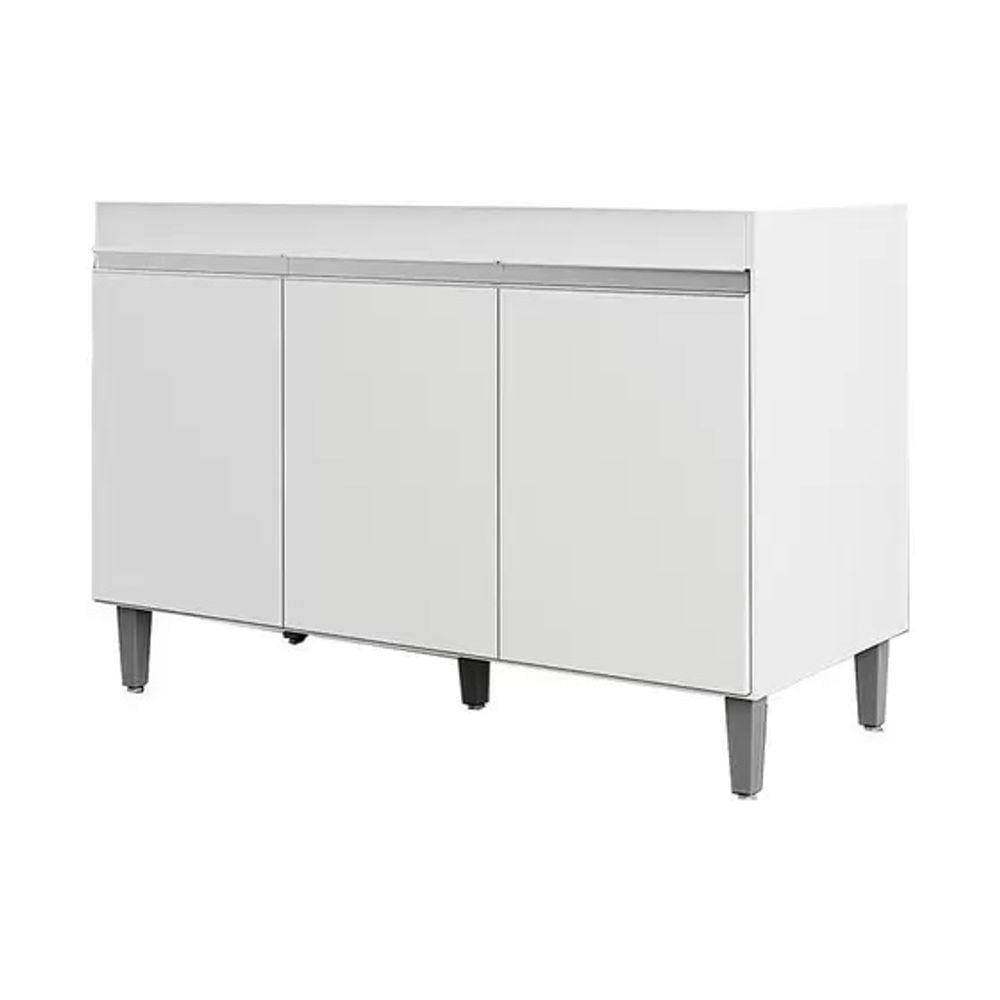 Balcão Gabinete de Pia Manu 120cm S/ Tampo Cor Branco - AJL Móveis