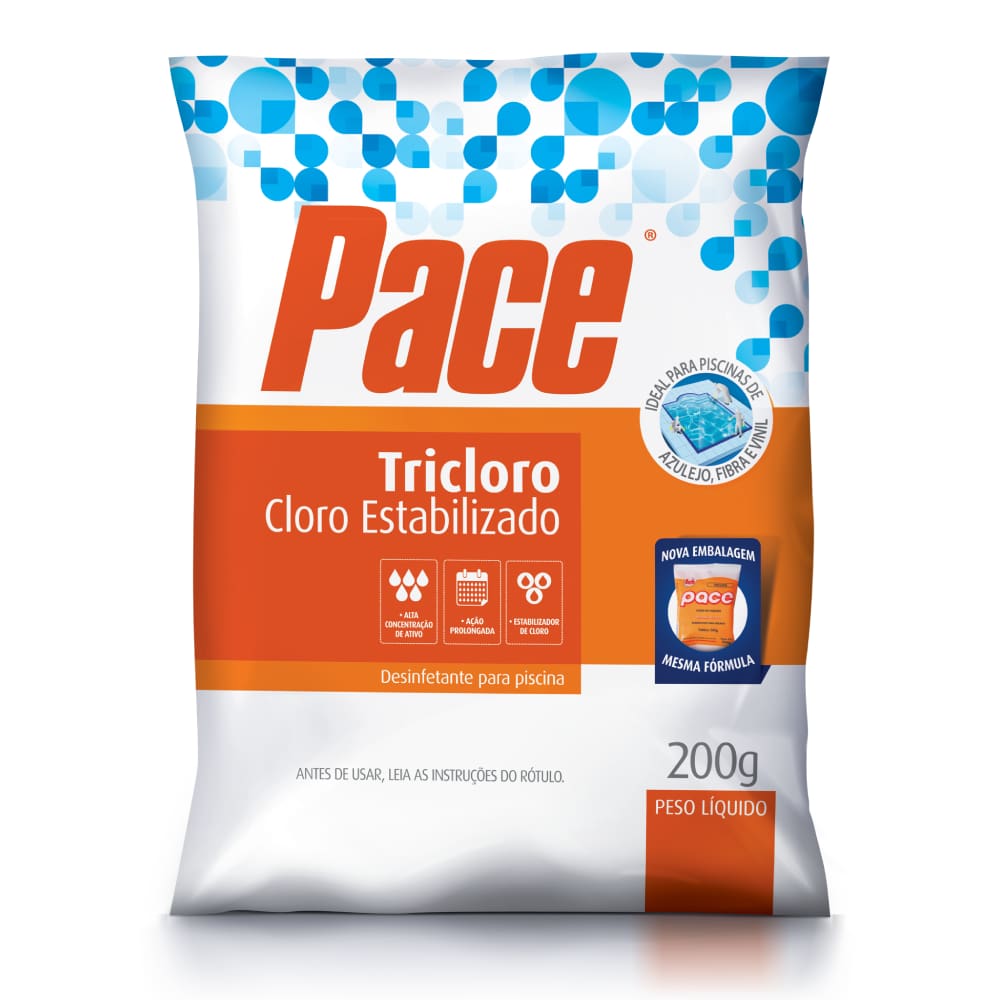 Cloro Tricloro Tablete Pace 200g