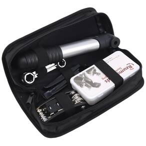 Kit Ferramentas Bicicleta Chaves Bomba De Ar Remendo Pneu