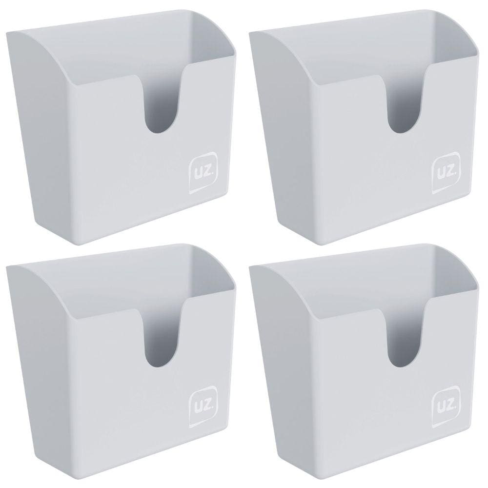 Kit Com 4 Porta Guardanapo Slim Quadrado Plástico Para Mesa Cozinha Bar