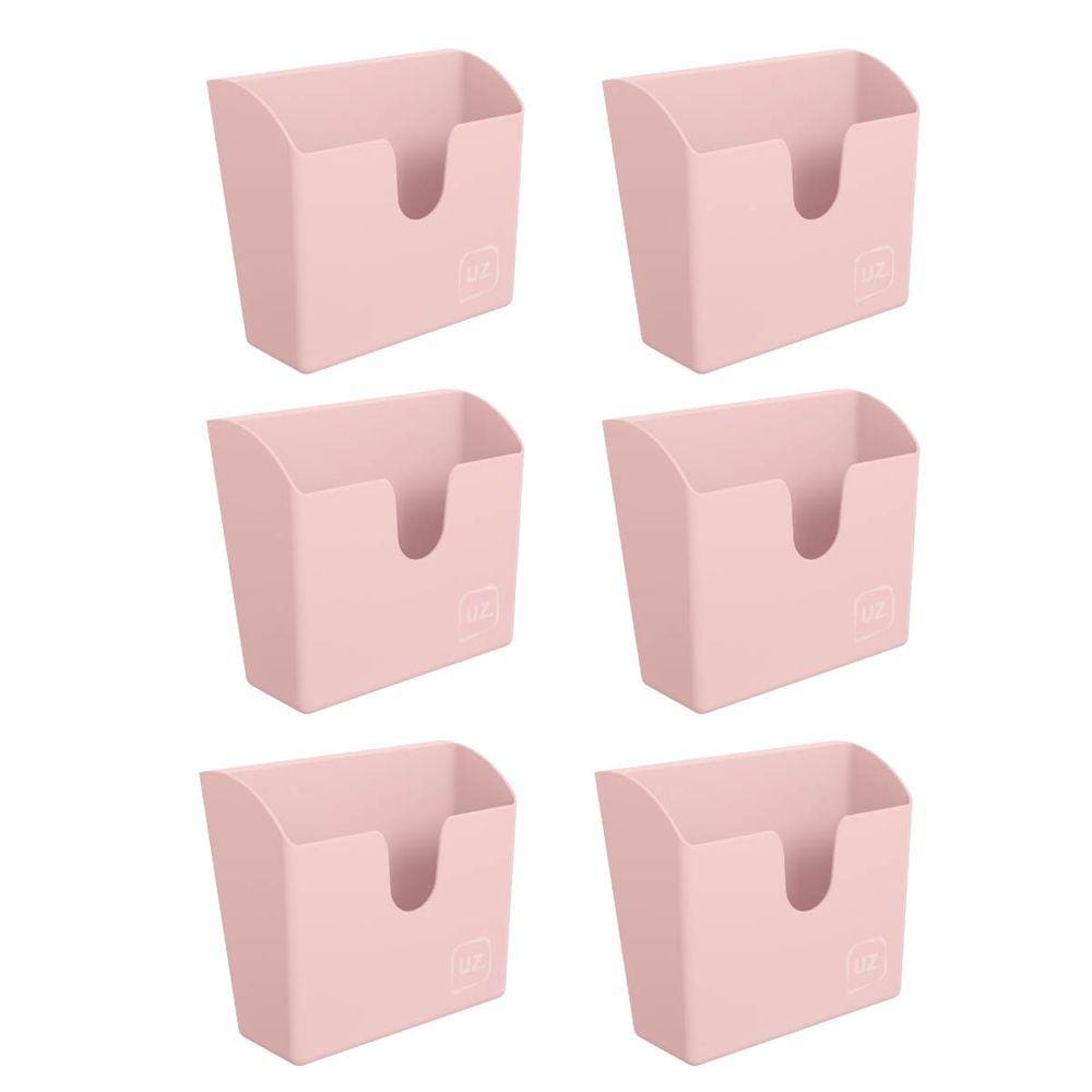 Kit Com 6 Porta Guardanapo Slim Quadrado Plástico Para Mesa Cozinha Bar