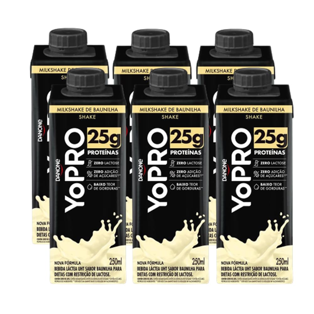 Pack com 6 Unidades YoPRO Baunilha 25G Protein 250ml