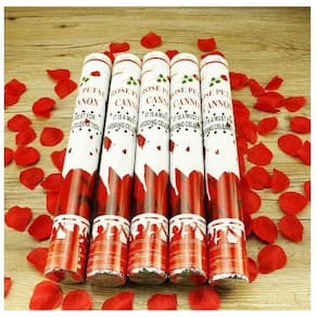 Kit 2 Lança Confete Chuva De Pétalas Vermelhas 30cm