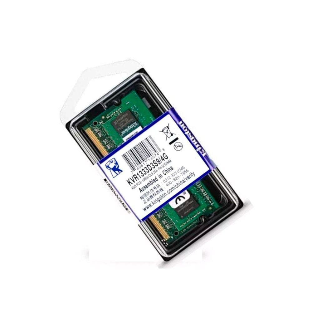 Memoria P/Notebook 4Gb Kingston 1333Mhz Ddr3 Kvr1333D3S9/4G