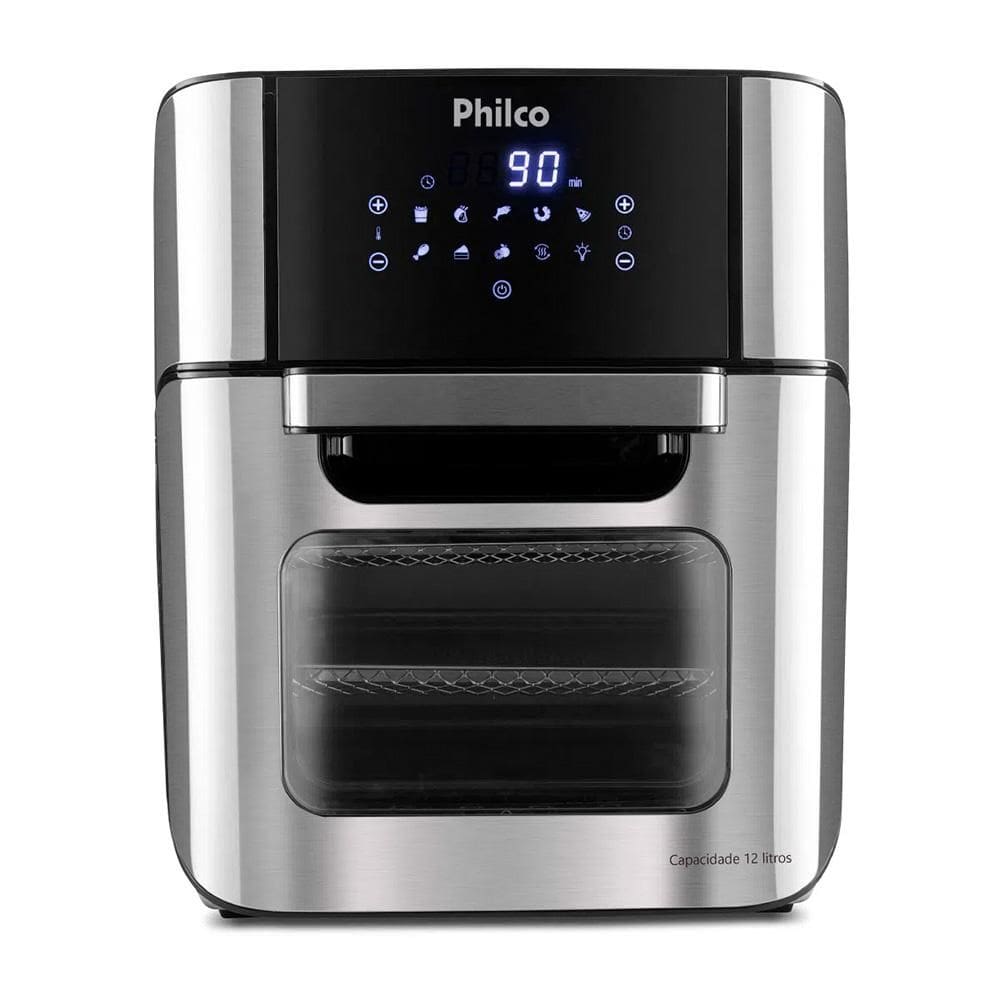 Fritadeira Air Fryer 2 em 1 Com 12 Litros, Função Desidratar e Função Timer Oven Philco Preta