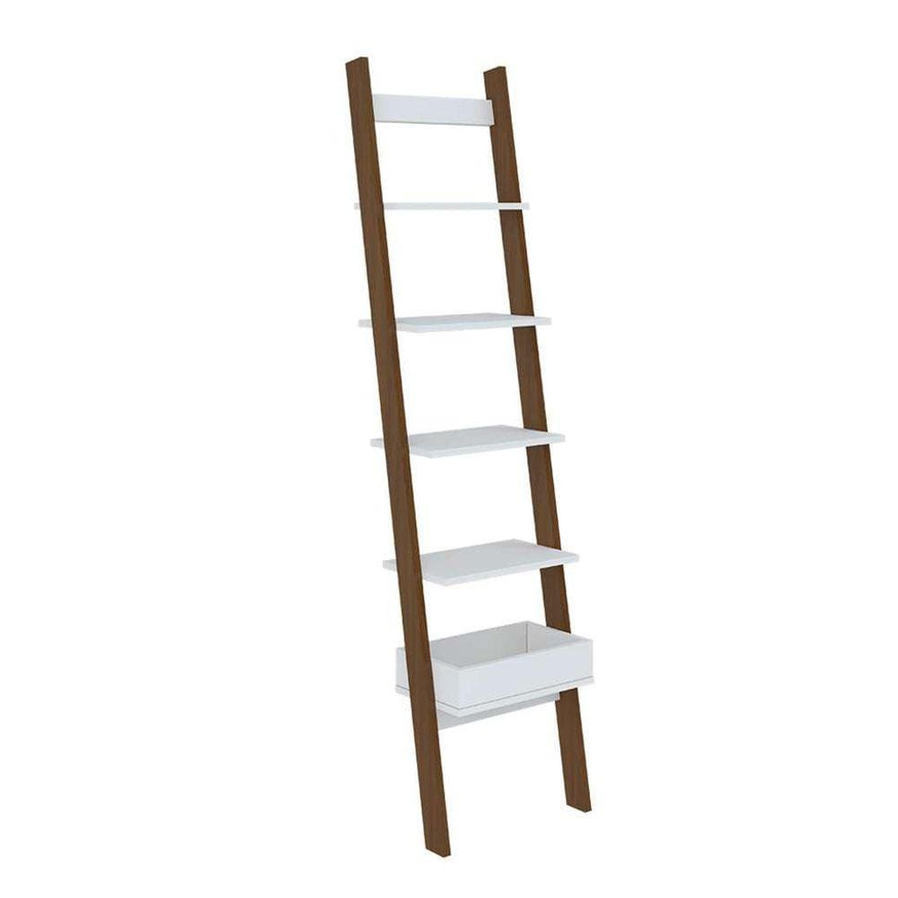 estante escada sambalelê branca e