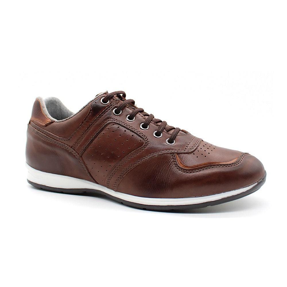Tenis Sapatenis em Couro Casual Elástico Netony 5695