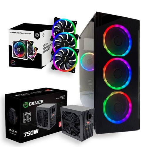Gabinete Gamer Bpc-330atx Black Lateral Acrílico - Fonte 750w Bivolt - Kit 3 Cooler Argb é ruim? Gabinete Gamer Bpc-330atx Black Lateral Acrílico - Fonte 750w Bivolt - Kit 3 Cooler Argb é boa?