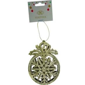 Enfeite De Arvore Floco Neve C/ Glitter 11Cm - Niazitex