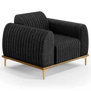 POLTRONA DECORATIVA BASE GOLD MOLINO D06 LINHO D-465 Grafite - MPOZENATO