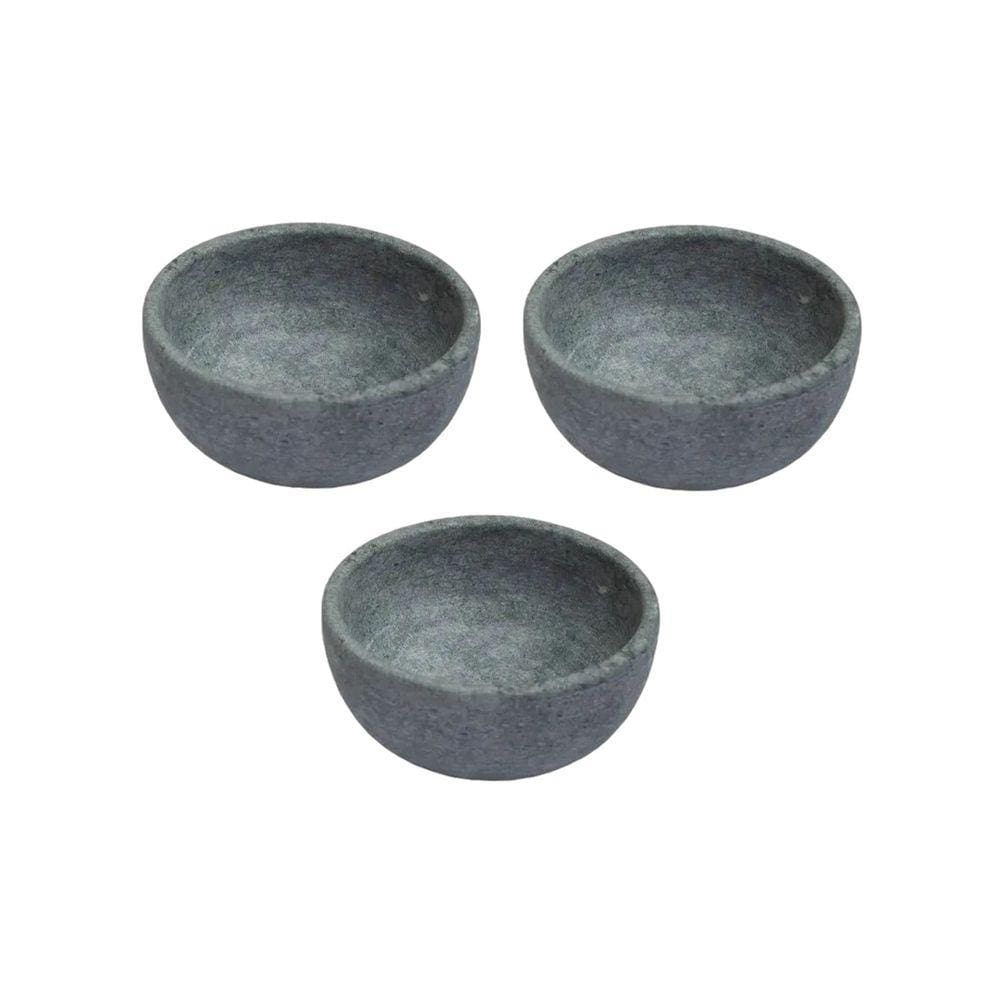 Kit 3 Cumbuca Pedra Sabão Tigela Bowl Para Caldo Sopa 150ml
