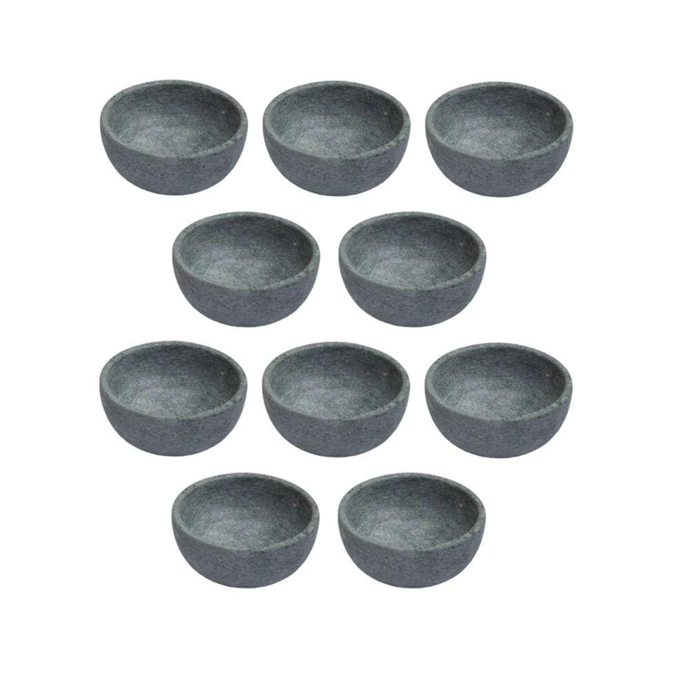 Kit 10 Cumbuca Pedra Sabão Tigela Bowl Para Caldo Sopa 150ml