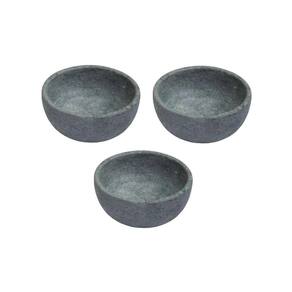 Kit 3 Cumbuca Pedra Sabão Tigela Bowl Para Caldo Sopa 220ml