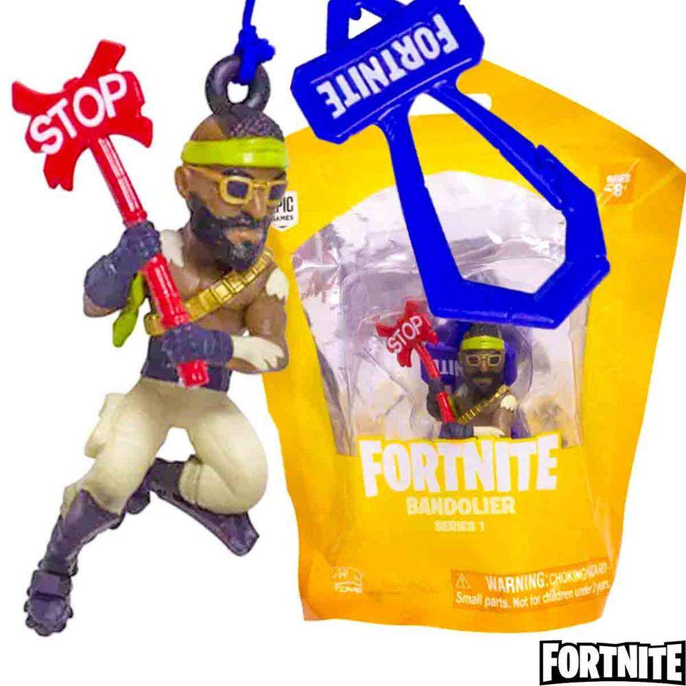 Boneco fortnite figura 4 com acessorios bandolier sunny