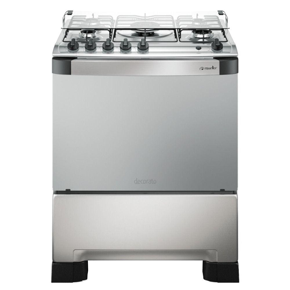 Fogão Mueller Decorato 5 Bocas Automático Tripla Chama Forno 98 Litros