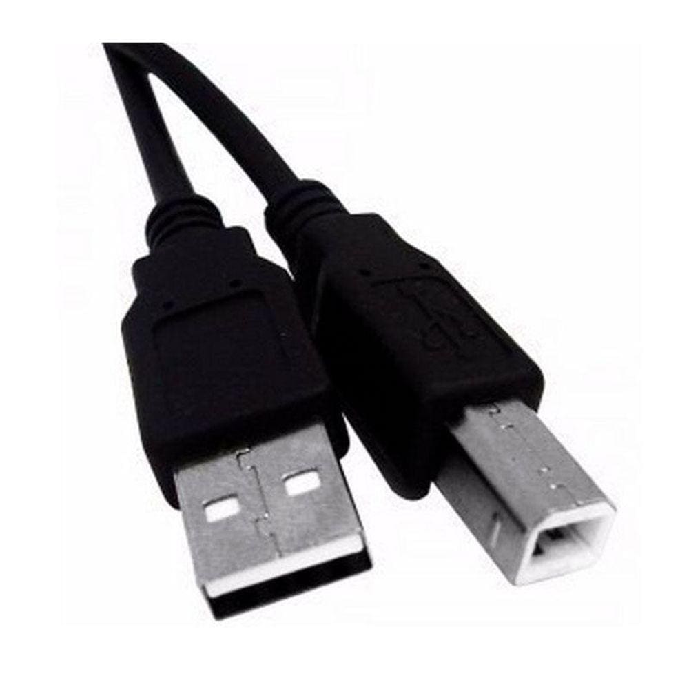Cabo USB 2.0 macho para impressora 3.00 metros Dual Comp