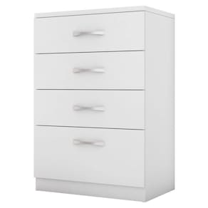 Cômoda Para Quarto 4 Gavetas Astral D02 Branco - Mpozenato