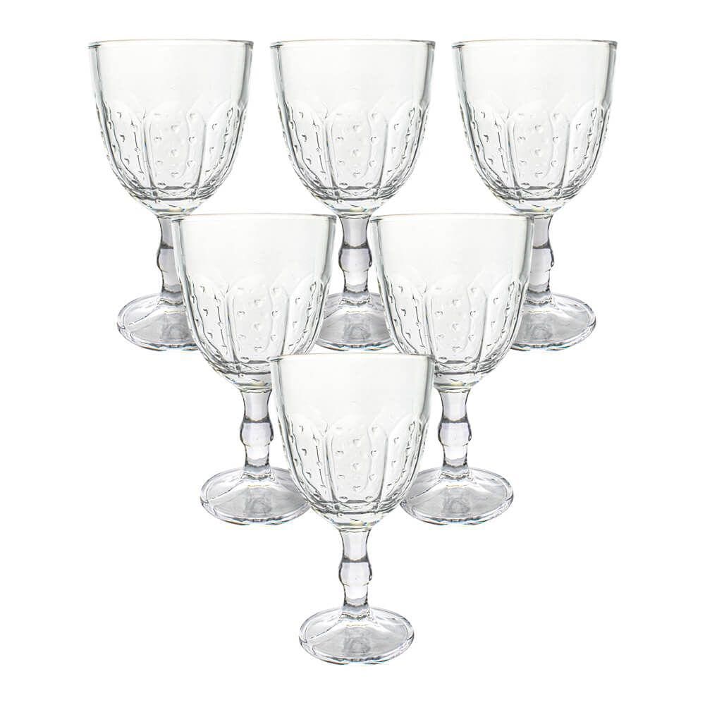 Jogo de Taças 6 peças Vidro 300ml