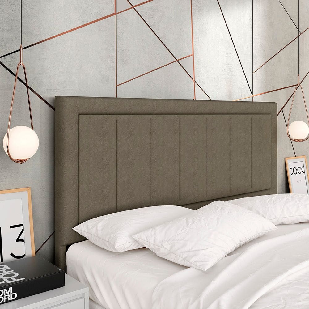 Cabeceira Estofada Para Cama Queen Sevilla Capuccino - M. Arapongas