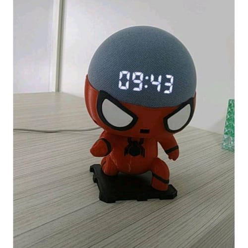 Suporte Homem Aranha / Spider Man compatível com Alexa Echo Dot 4 (modelo menor)