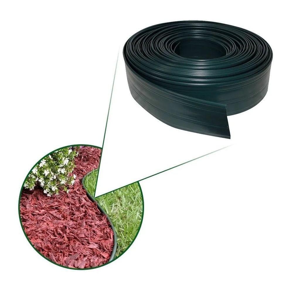 Separador de Grama Limitador Divisor de Jardim 100 Metros com Borda