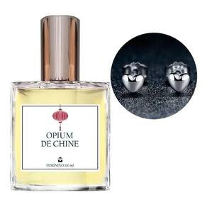 Perfume Feminino Opium De Chine + Brinco Prata Coração