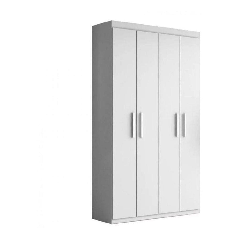 Armário Multiuso Com 4 Portas 8 Prateleiras Amplo Espaçoso Branco - Móveis Leartam