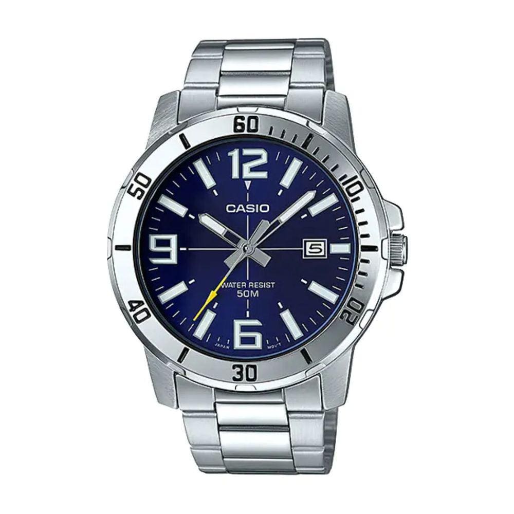Relógio Casio Masculino Analógico Prata MTP-VD01D-2BVUDF
