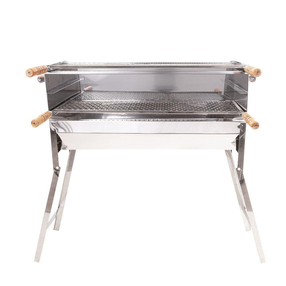 Churrasqueira Inox Espetinho 3 Andares Móvel 25x1Metro