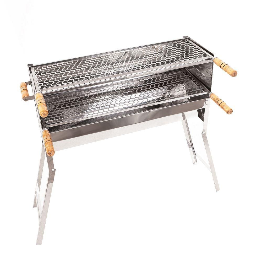 Churrasqueira Inox Espetinho 3 Andares Movel 25x80cm