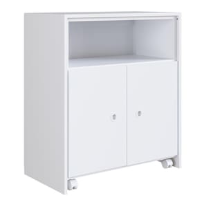 Balcão Multiuso com Mesa Retrátil Funcionale A05 Branco - Mpozenato