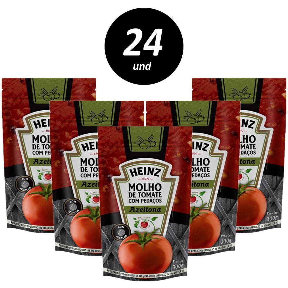 Kit com 24 Molho Azeitona Heinz 300G