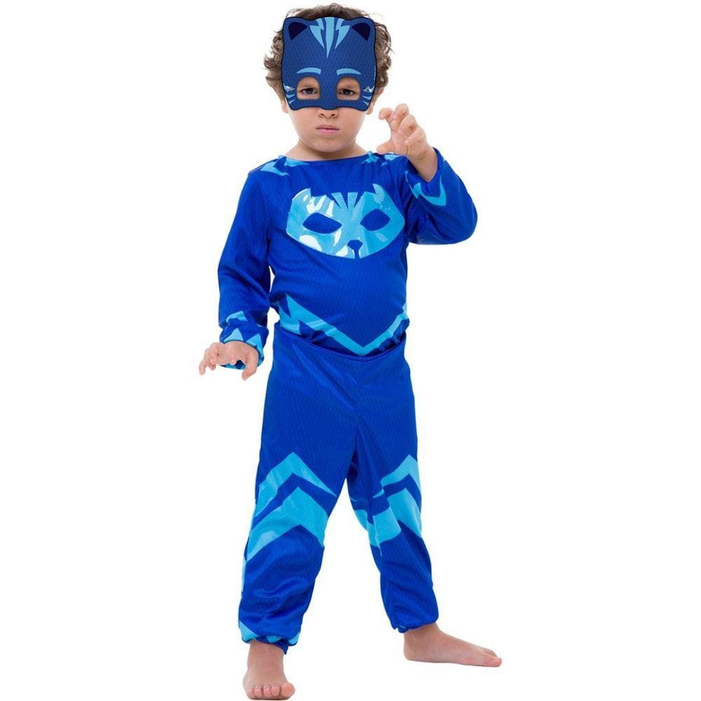 Fantasia Pj Masks Menino Gato Catboy Longa Luxo Pjmasks