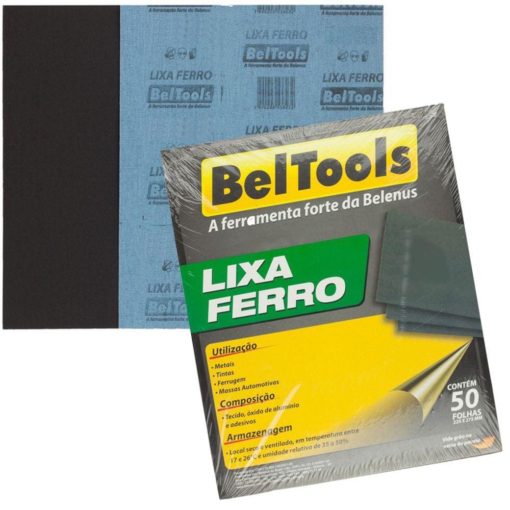 Kit C/ 50 Lixa Ferro Grão 320 Beltools