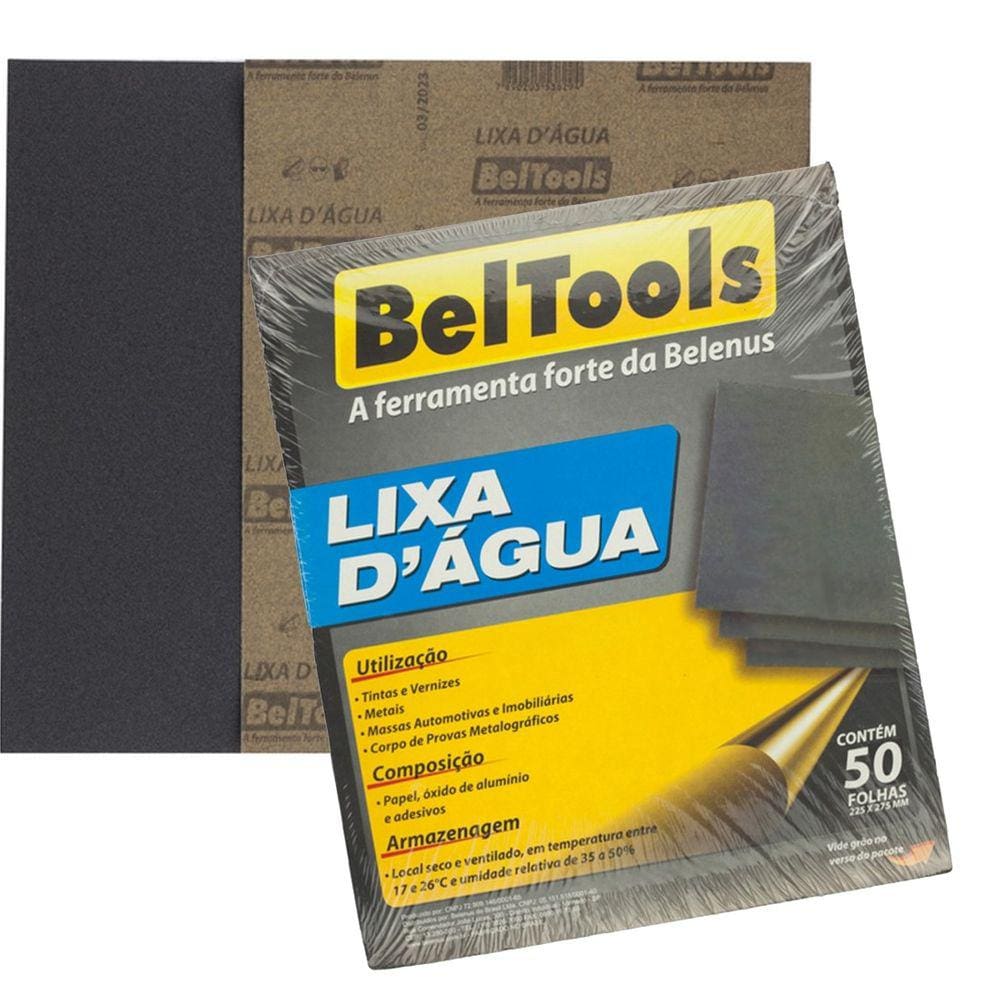 Kit C/ 50 Lixa Dagua Grão 80 Beltools