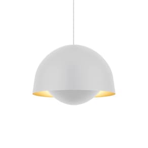 Lustre Pendente Blumenau Ergo E27 Bivolt Branco Fosco
