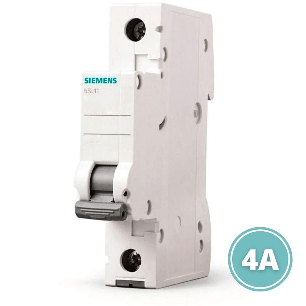Disjuntor 5Sl11047mb Unipolar 1P Curva C 4A Siemens