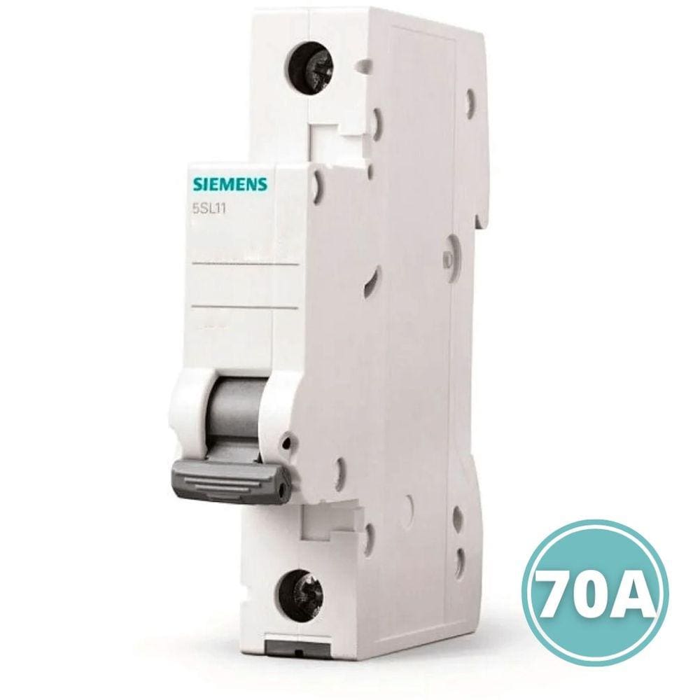 Disjuntor 5Sl11707mb Unipolar 1P Curva C 70A Siemens