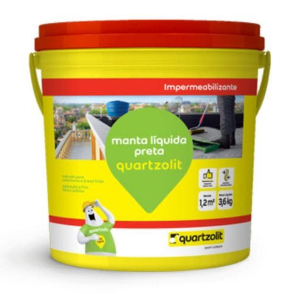 Manta Liquida 3,6Kg Preta Quartzolit