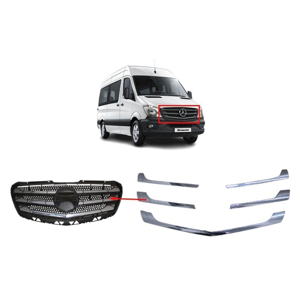 Aplique Cromado Grade Dianteira Sprinter 311, 415 E 515 ( 2017/2019 )