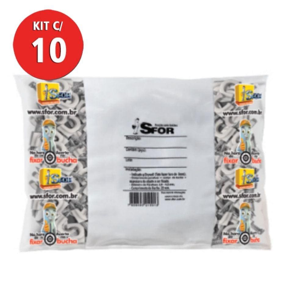 Fixa Cabo Coaxial 6mm + Prego 2,5x25 Sforplast 1000 Unidade