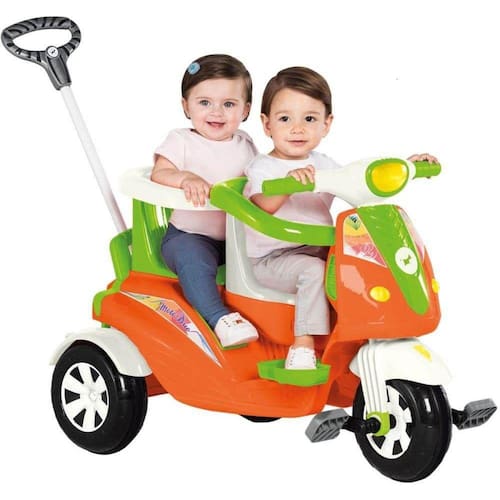 imagem-Triciclo Infantil para 02 Crianças Moto Duo - Calesita