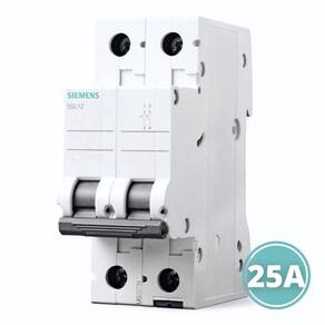 Disjuntor  5Sl12257mb Bipolar 2P Curva C 25A Siemens