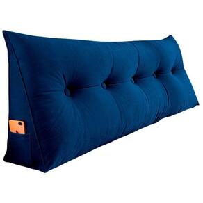 Almofada Para Cabeceira Spot 90cm Azul Escuro