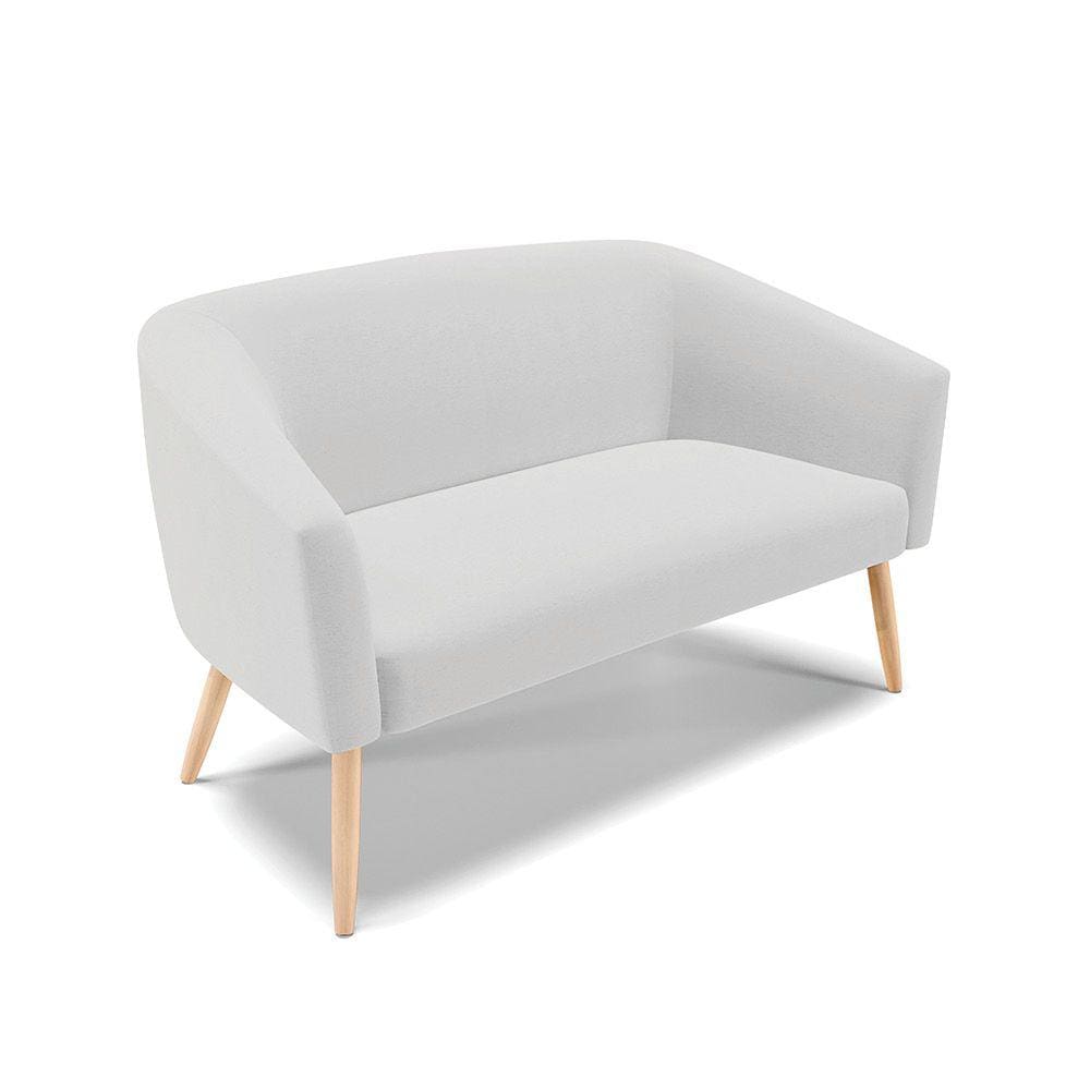 Namoradeira 02 Lugares Stella Linho Pés Palito Natural - D`Rossi