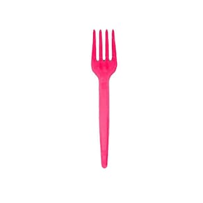 Garfinho Descartável Rosa Neon - 50 Unidades