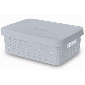 Caixa Organizaora Multiuso com Tampa 11L Branco