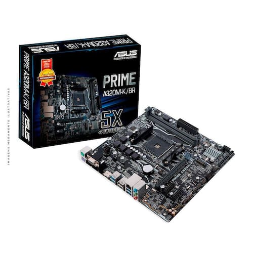 Placa Mãe Asus Prime A320M-K/BR, AMD AM4, mATX, DDR4 - 90MB0UW0-C1BAY0