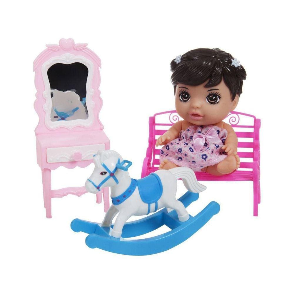 Boneca Bee Hugs Maleta Morena Casinha Com Acessórios - Bee Toys
