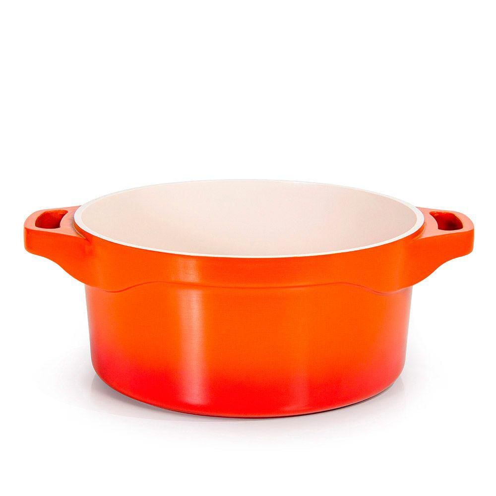 Panela Caçarola Revestimento Cerâmico 20 cm Laranja Le Cook